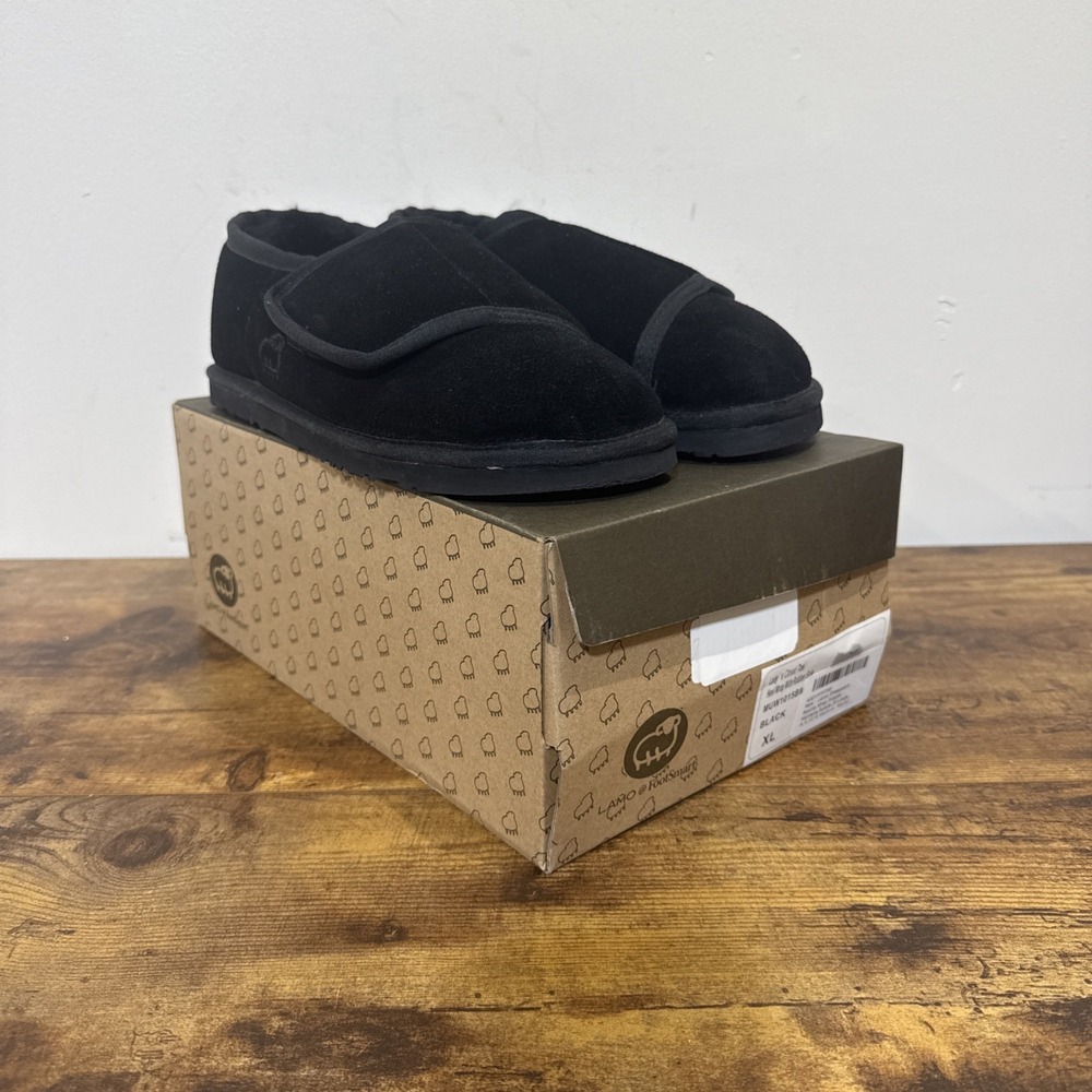 Lamo Footsmart Women's Slip On Closed Toe Black XL  9.5-10.5 Slipper Shoe